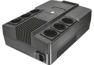 TRUST Maxxon 800 VA USV-Anlage mit Batteriepufferung und 6 Wandsteckdosen
