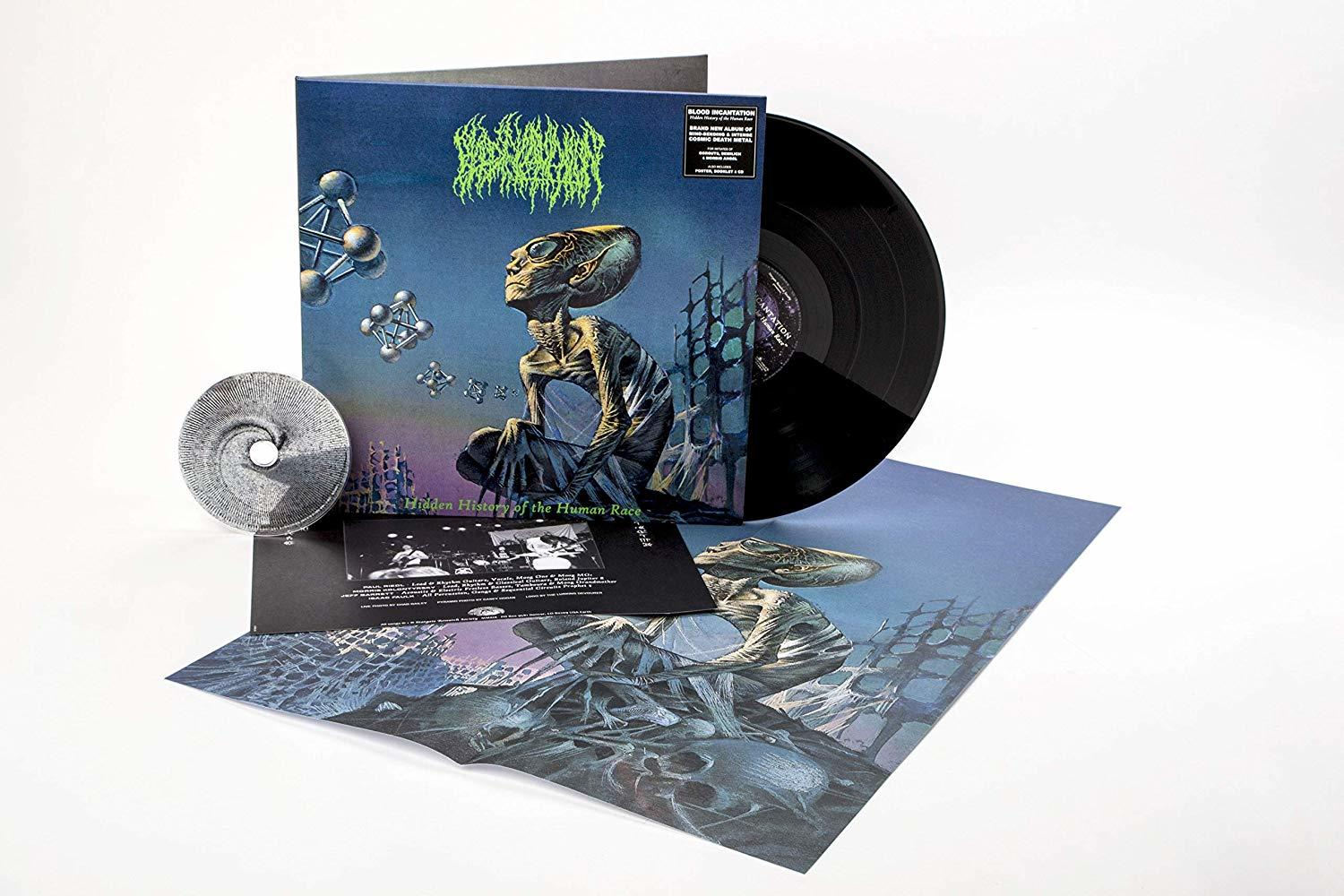 Album-Set mit Schallplatte, Cover-Art mit Alienfigur und einem Booklet.