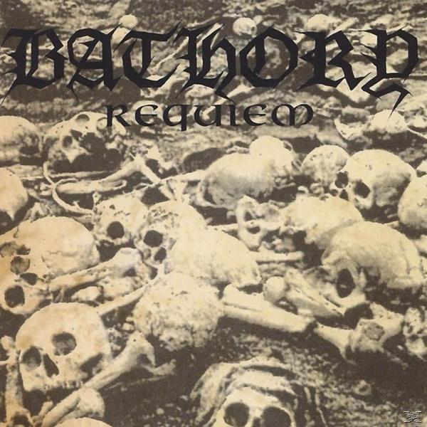 Album borító koponyákkal és csontokkal. A BATHORY zenekar neve és az album címe felül található.