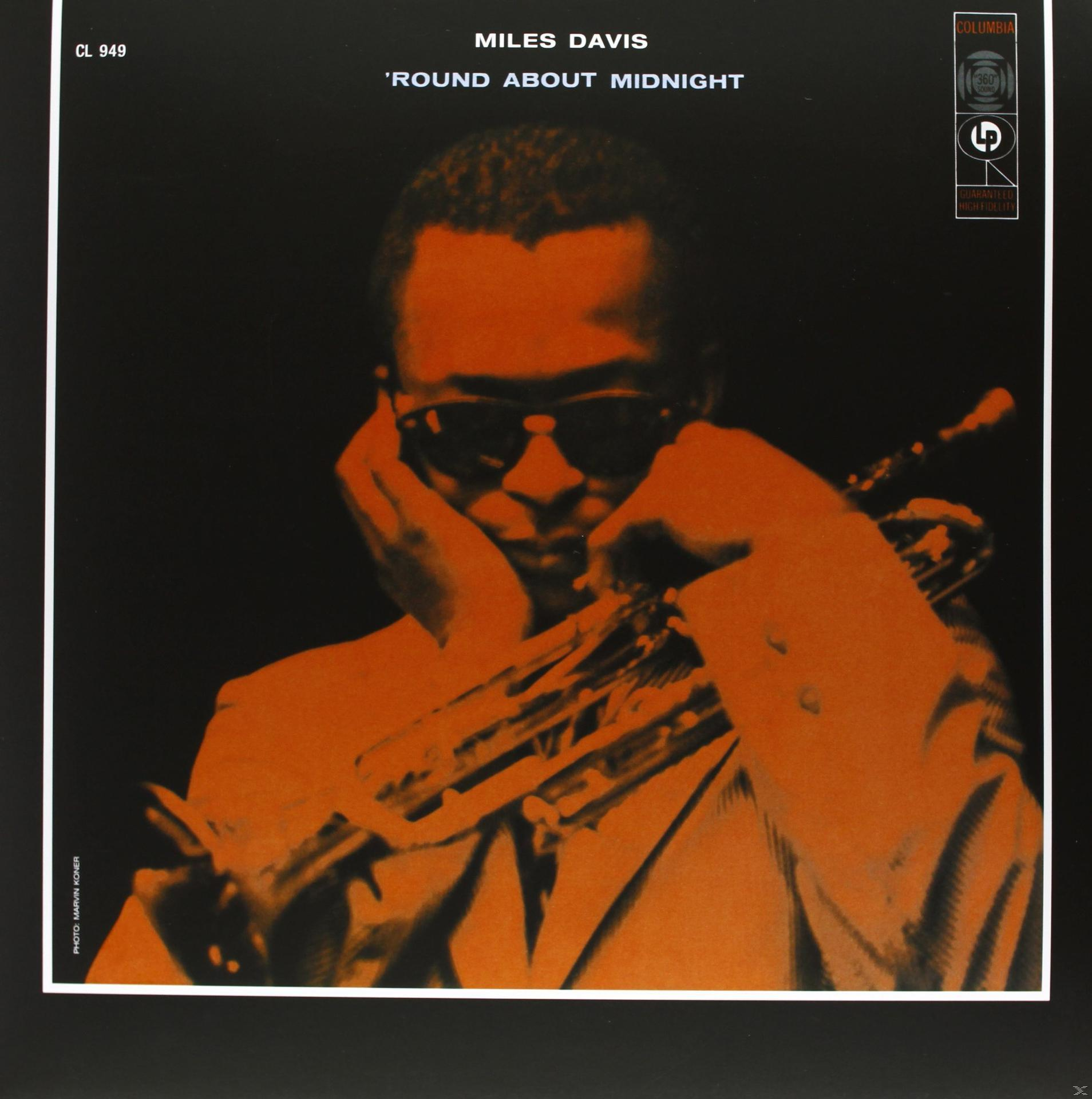 Album borító. Miles Davis napszemüvegben, trombitával. Cím: 'Round About Midnight.