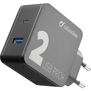 CELLULAR LINE Multipower 2 Pro+ - Netzladegerät (Schwarz)