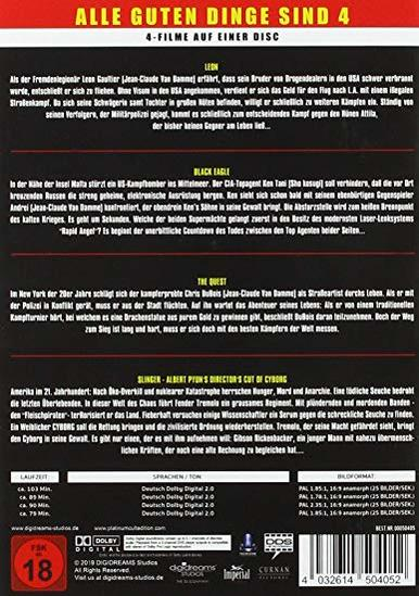 DVD-Cover mit deutschem Text. Es hat mehrere Filmtitel und Besetzungsinformationen. Roter Kreis mit der Nummer 18 links unten.