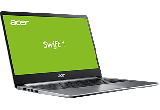 ACER Swift 1 (SF114-32-P4QM), Notebook mit 14 Zoll Display, Intel® Pentium® Silver Prozessor, 4 GB RAM, 128 GB SSD, Intel® UHD Graphics 605, Silber