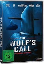 Eine DVD-Hülle für The Wolf's Call, mit einem U-Boot und dunklem Hintergrund.