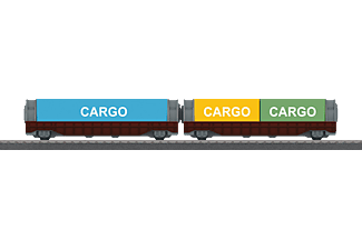 MÄRKLIN my world - Containerwagen-Set Wagen-Set, Mehrfarbig