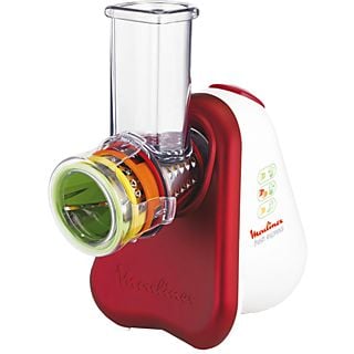 MOULINEX Fresh Express Plus DJ756G - Tritatutto - 200 Watt - 5 tamburi per affettare e grattugiare - rosso - Tritatutto (Rosso/Bianco)