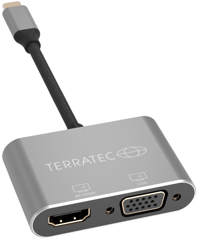 Type-C Adapter, Grau/Schwarz TERRATEC C9 CONNECT USB TERRATEC