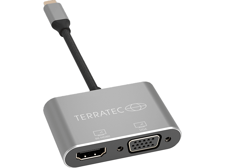 Qualitätssicherung, den niedrigsten Preis herausfordernd! TERRATEC TERRATEC CONNECT C9 Adapter, Grau/Schwarz USB Type-C