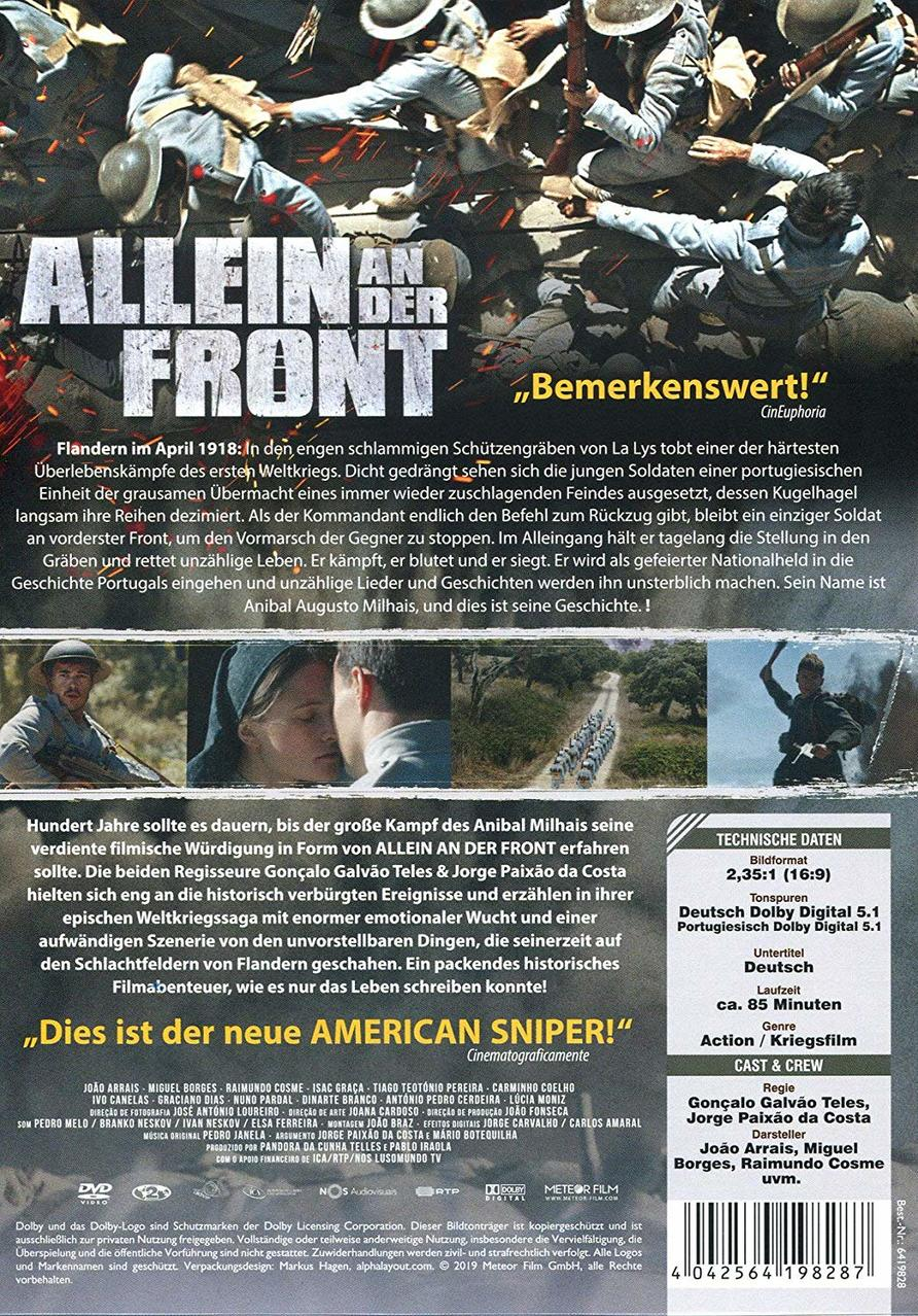 DVD-Cover. Soldaten in einer Kriegsszene, Text in verschiedenen Sprachen.