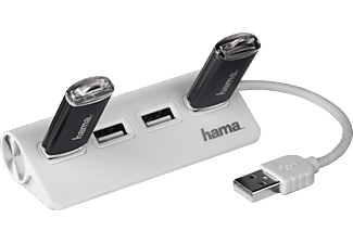 HAMA 4-poort USB 2.0-hub Wit