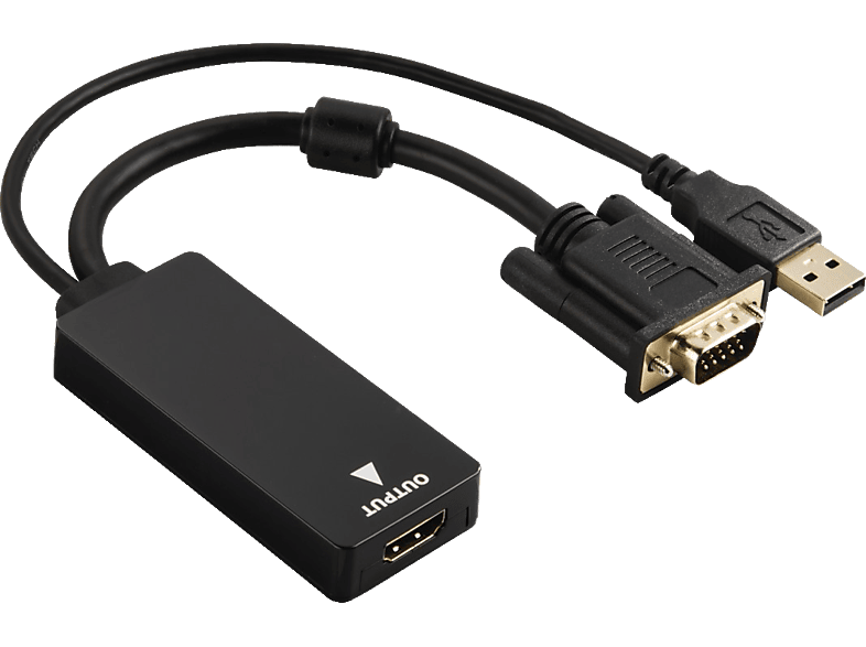 elektrode Gooi Uiterlijk HAMA VGA/USB naar HDMI-adapter Zwart kopen? | MediaMarkt