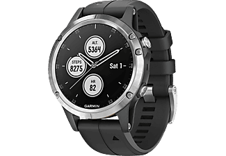 GARMIN fēnix® 5 Plus - Smartwatch (22 mm, Silicone, Nero/Argento)