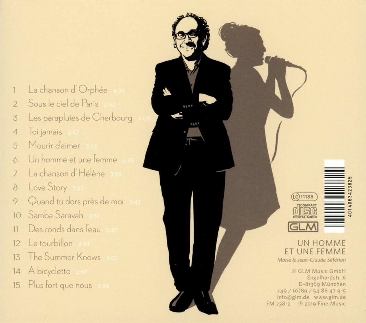Albumcover für "Un Homme et Une Femme". Es zeigt einen Mann und eine Silhouette.