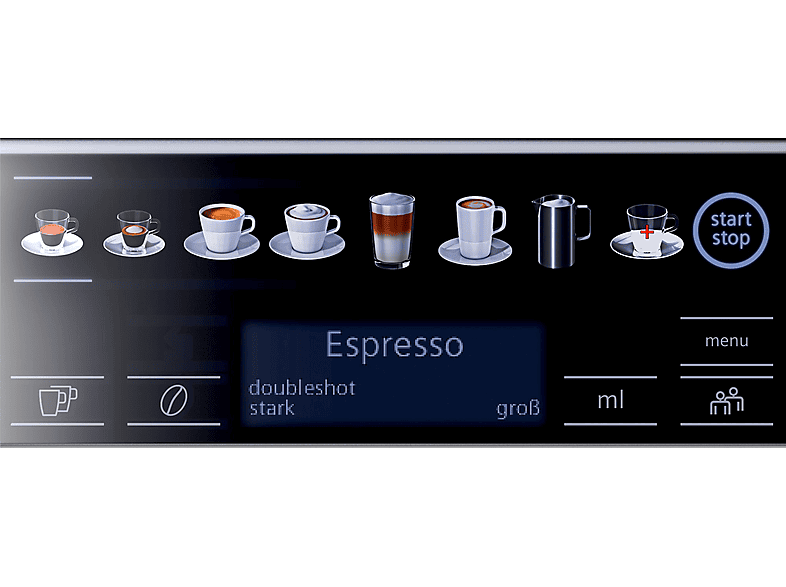 Siemens TE 657M03DE EQ.6 Plus S700 Kaffeevollautomat (Edelstahl, aus Keramik, mehrstufig einstellbar, 19 bar, Milchschlauch) — Foto 3 von 5