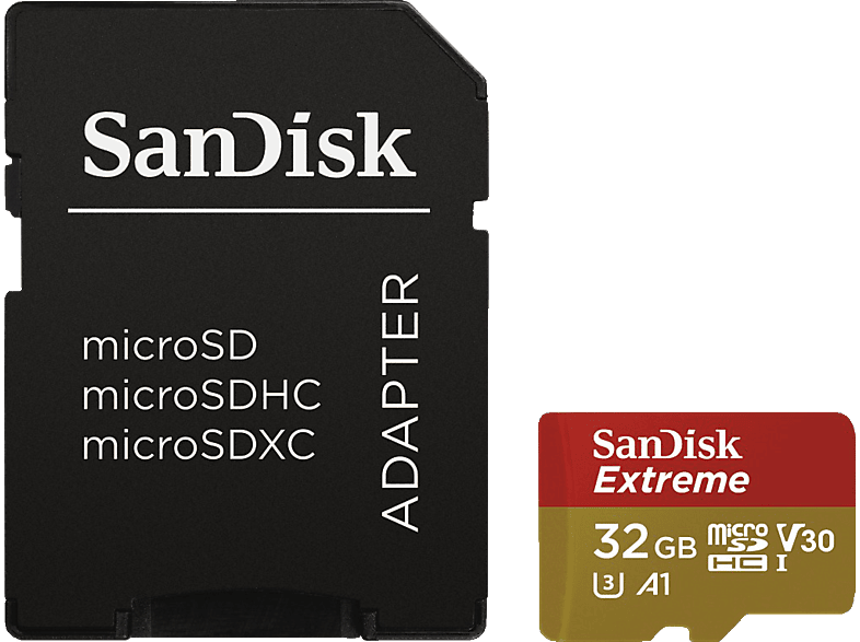 SANDISK Extreme MicroSD 32 GB 100 MB/s | MediaMarkt