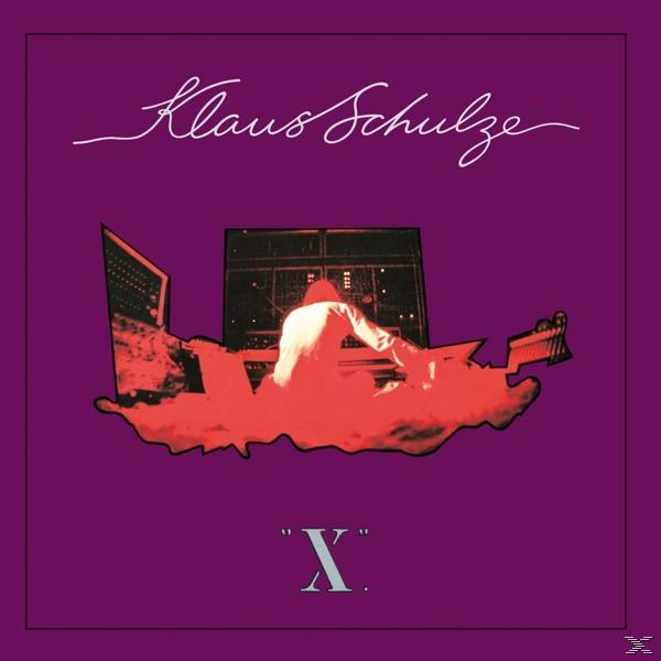 Albumcover von Klaus Schulze. Eine rote Wolke hat eine Silhouette eines Mannes und einer Soundkonsole auf lila Hintergrund.