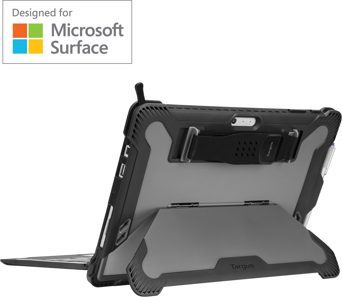 TARGUS THD495GL Safeport Tablethülle Full Cover für Microsoft Surface™ Polycarbonat, Thermoplastisches Polyurethan, Schwarz