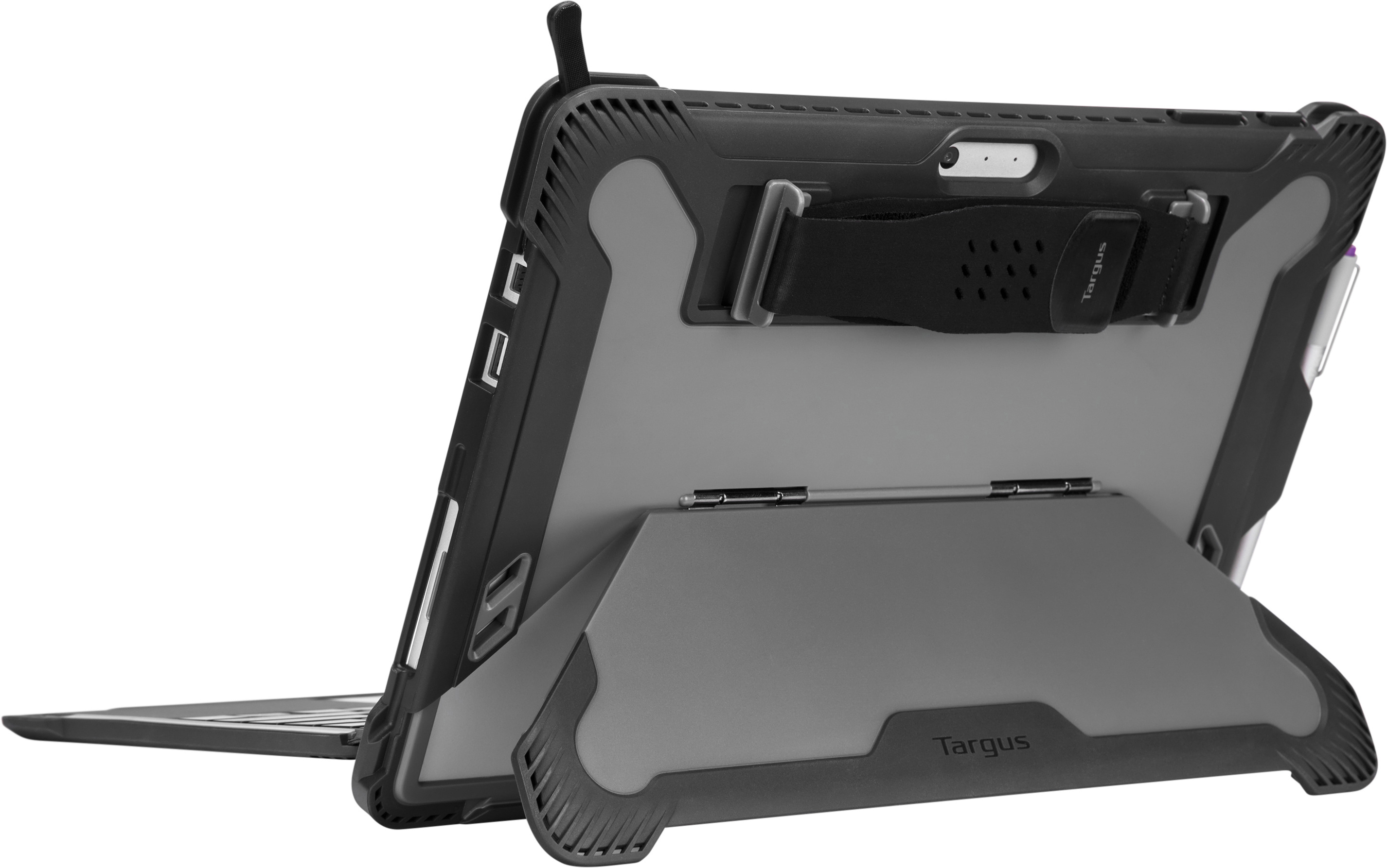 TARGUS THD495GL Safeport Tablethülle Full Cover für Microsoft Surface™ Polycarbonat, Thermoplastisches Polyurethan, Schwarz
