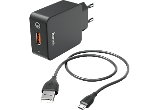 HAMA Laadset micro-USB 3A 1.5m Zwart
