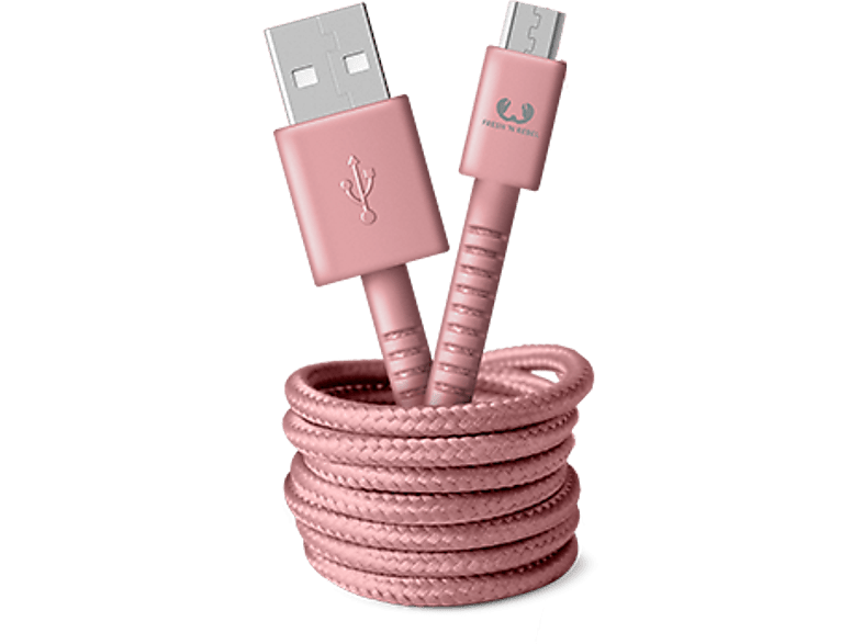 FRESH N REBEL USB - microUSB kabel Fabriq 1.5 m Dusty Pink (2UMC150DP)