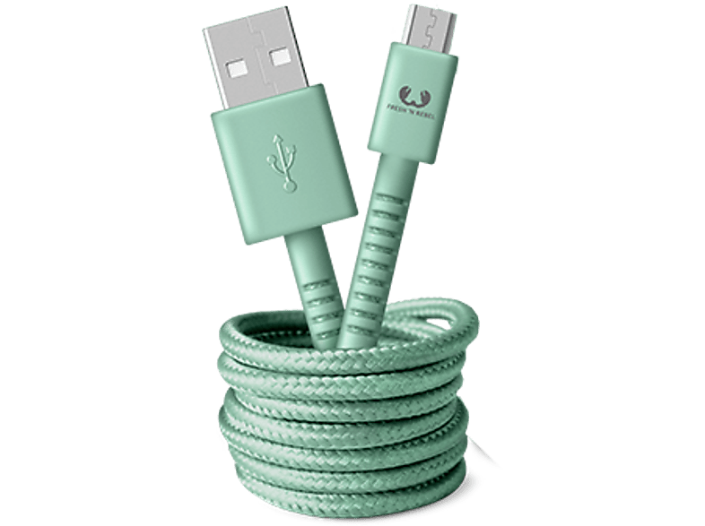 FRESH N REBEL USB - microUSB kabel Fabriq 1.5 m Misty Mint (2UMC150MM)