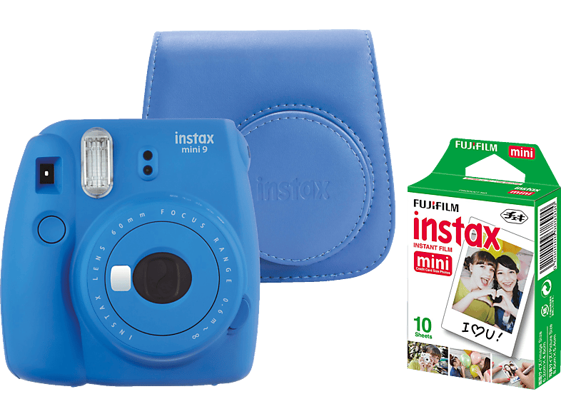 FUJIFILM Instax Mini 9 + Case Sofortbildkamera, Blue Sofortbildkameras | MediaMarkt