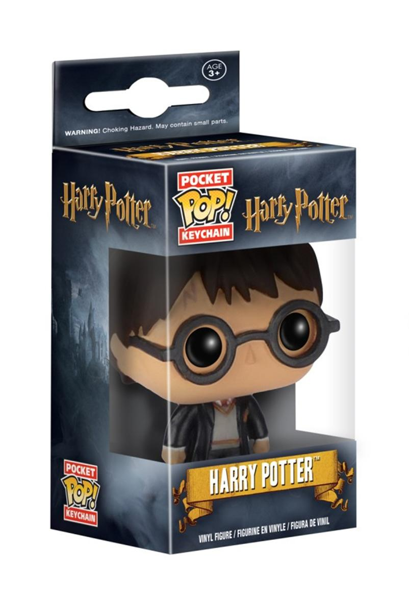 Harry Potter Schlüsselanhängerfigur in einer transparenten Kunststoffbox.