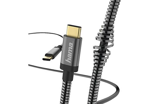 HAMA 183287 Laadkabel Metal USB-C 1,5m Zwart
