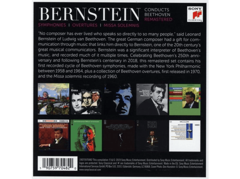 Beethoven　Bernstein　Conducts　Leonard　(CD)　Bernstein　(Remastered)
