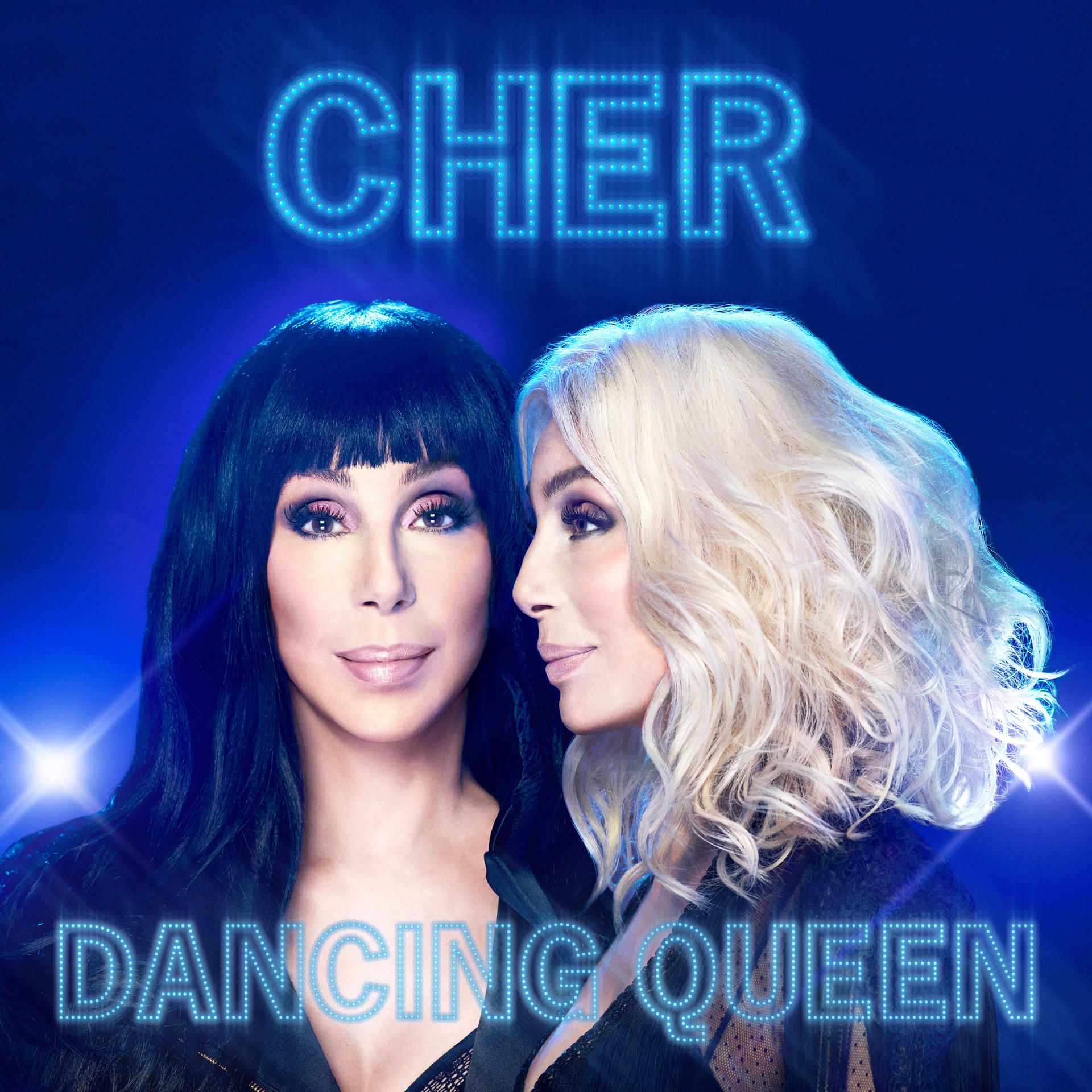 Cher album borítója: két nő, egyik fekete hajjal, a másik szőkével, kék háttér előtt, szöveggel.