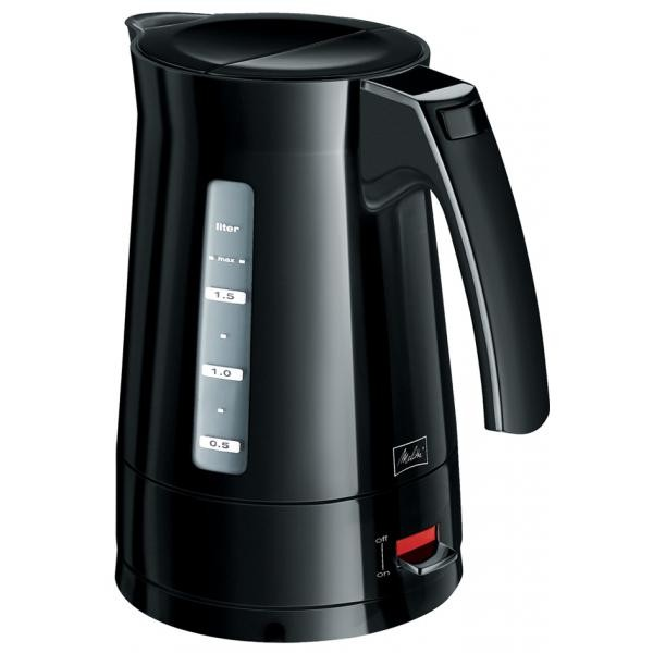 Hervidor de agua - Melitta Enjoy Aqua, Eléctrico, 1.70 L, 360º, Negro