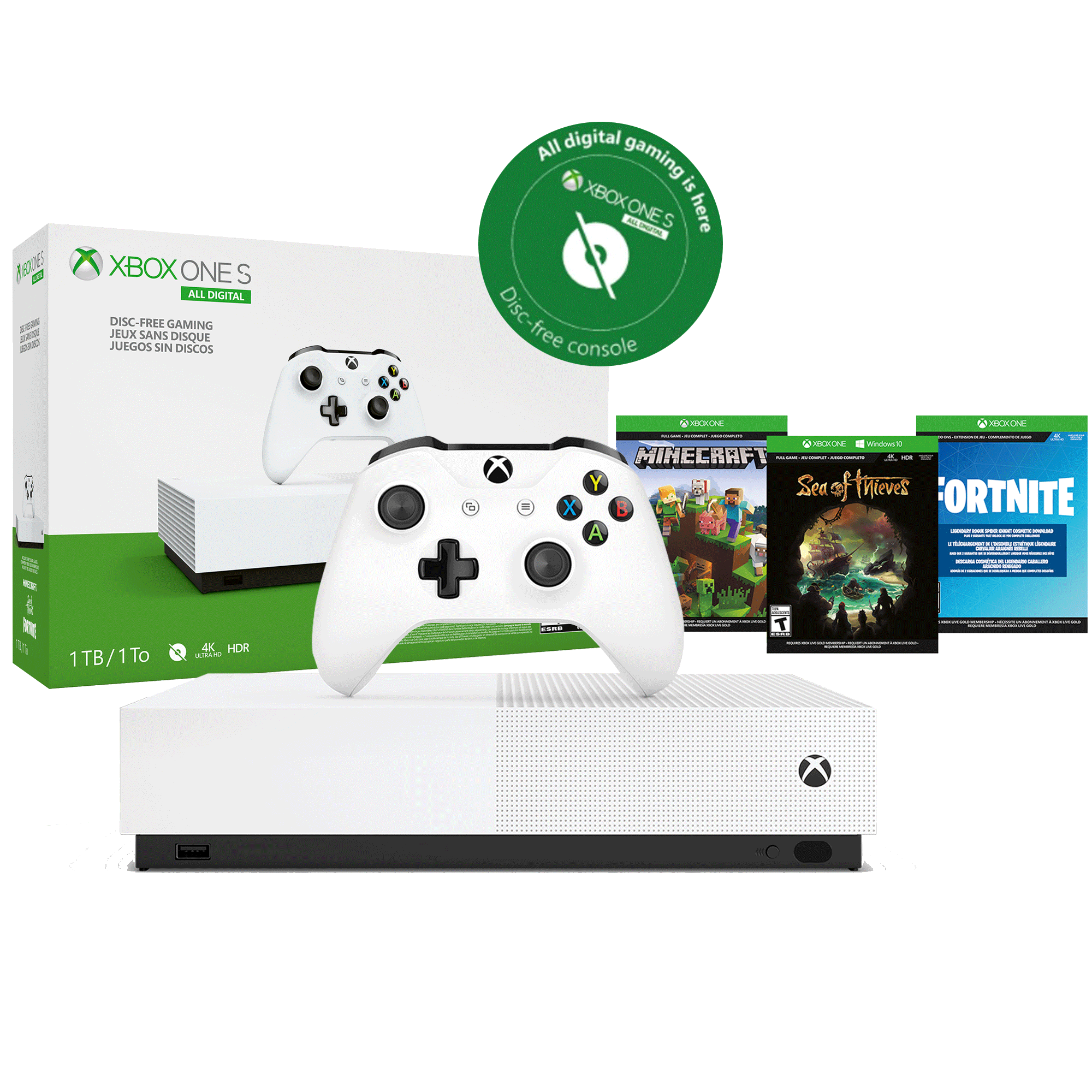 MICROSOFT Xbox One S 1 TB All Digital 2.0