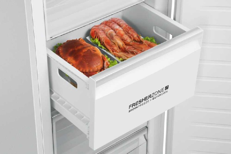 Congelador vertical - Haier Instaswitch H3F-320WTAAU1, 330l, 190cm, Convertible a frigorífico, WIFI, Blanco