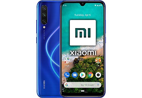 Móvil - Xiaomi Mi A3, Azul, 64 GB, 4 GB RAM, 6.08", Snapdragon TM665, 4030 mAh, Android