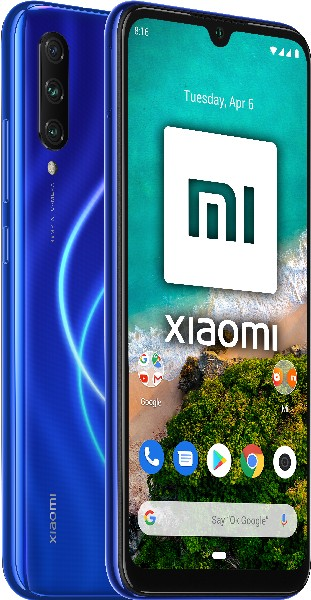 Móvil - Xiaomi Mi A3, Azul, 64 GB, 4 GB RAM, 6.08", Snapdragon TM665, 4030 mAh, Android