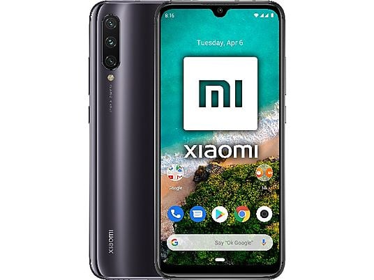 Móvil - Xiaomi Mi A3, Gris, 64 GB, 4 GB RAM, 6.7" HD+, Snapdragon TM665, 4030 mAh, Android