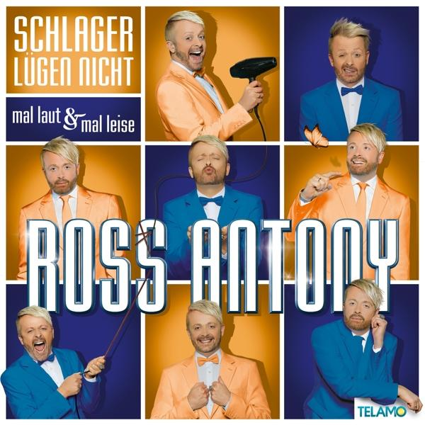 Albumcover mit Mann in verschiedenen Posen und Outfits, Titel 'ROSS ANTONY'.