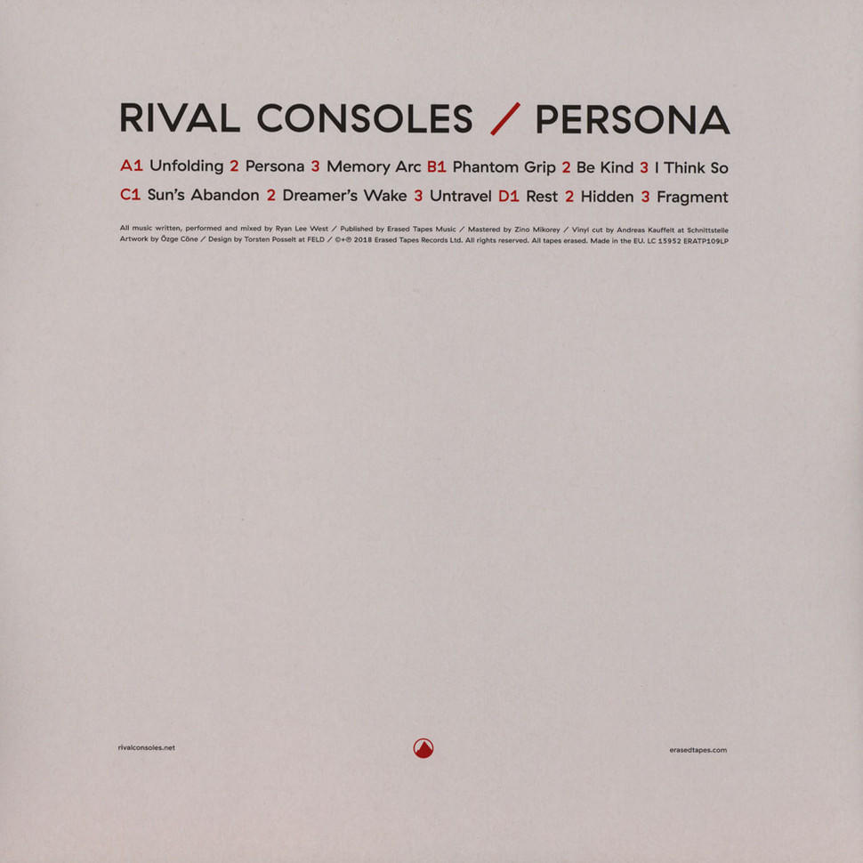 Rival Consoles - Persona  - (LP + Download)