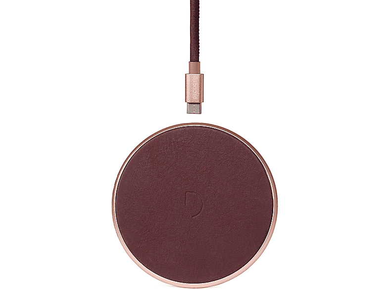 Decoded Leren Qi Wireless Charger Paars/roze