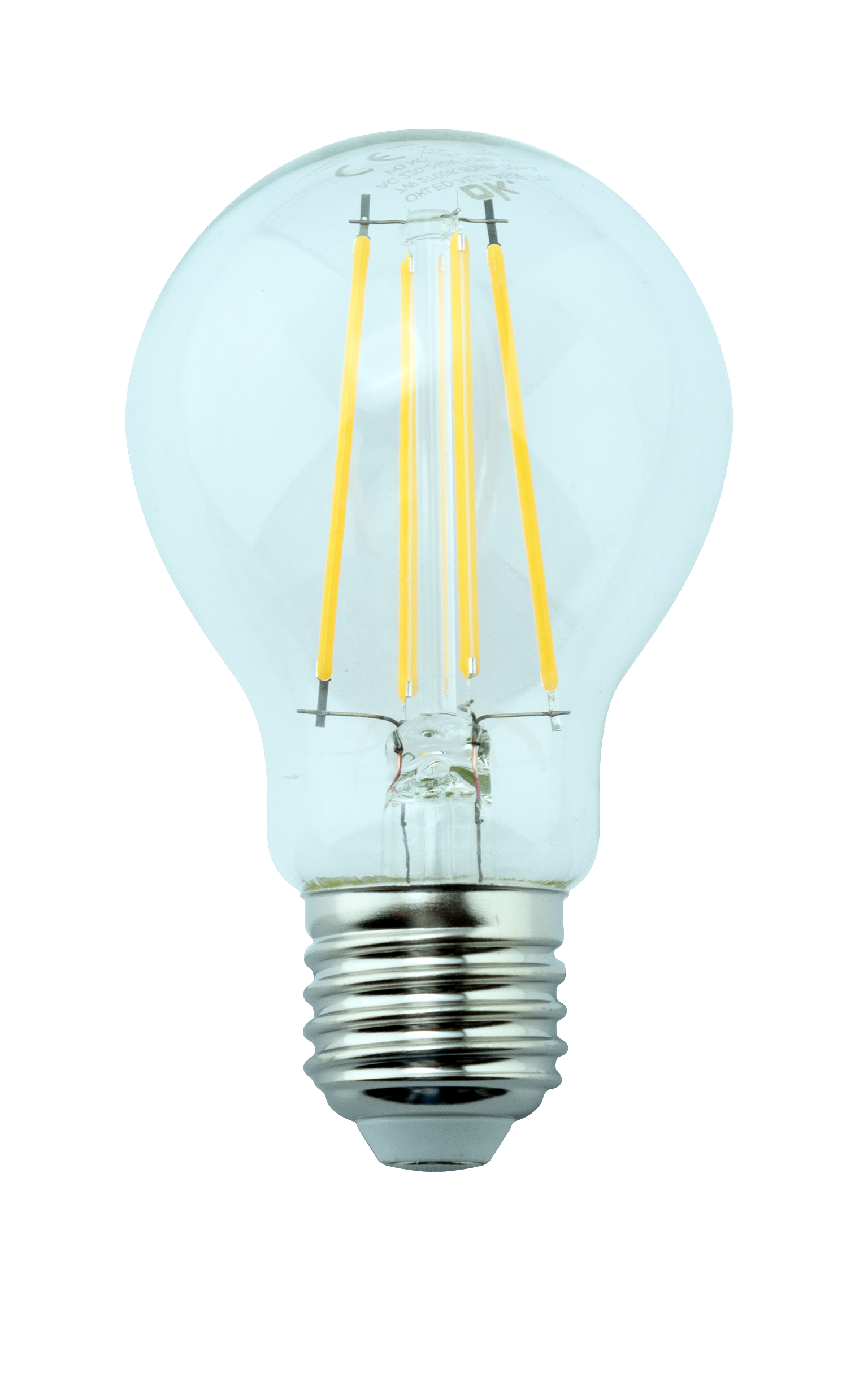 OK. OKLED-AE27-A60F-7W LED-Lampe Warmweiß