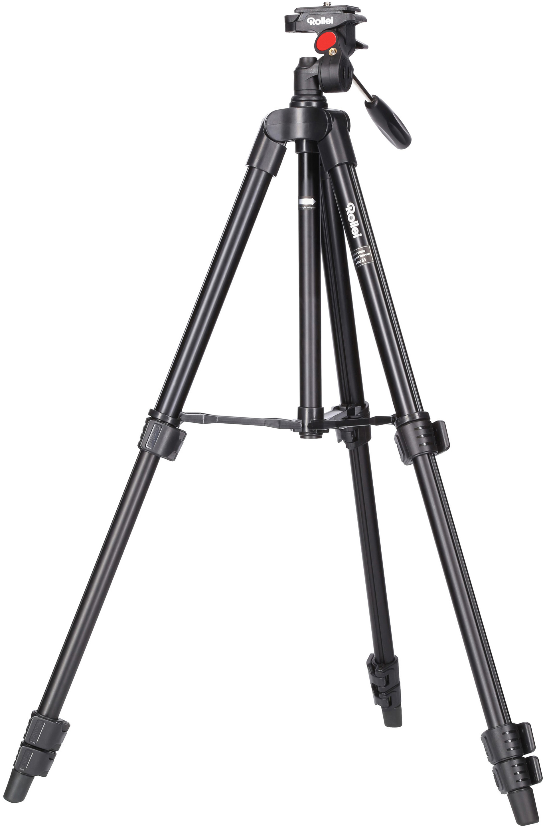 ROLLEI 20837 DIGI 3400 Dreibein Stativ, Schwarz, Höhe offen bis 1250 mm