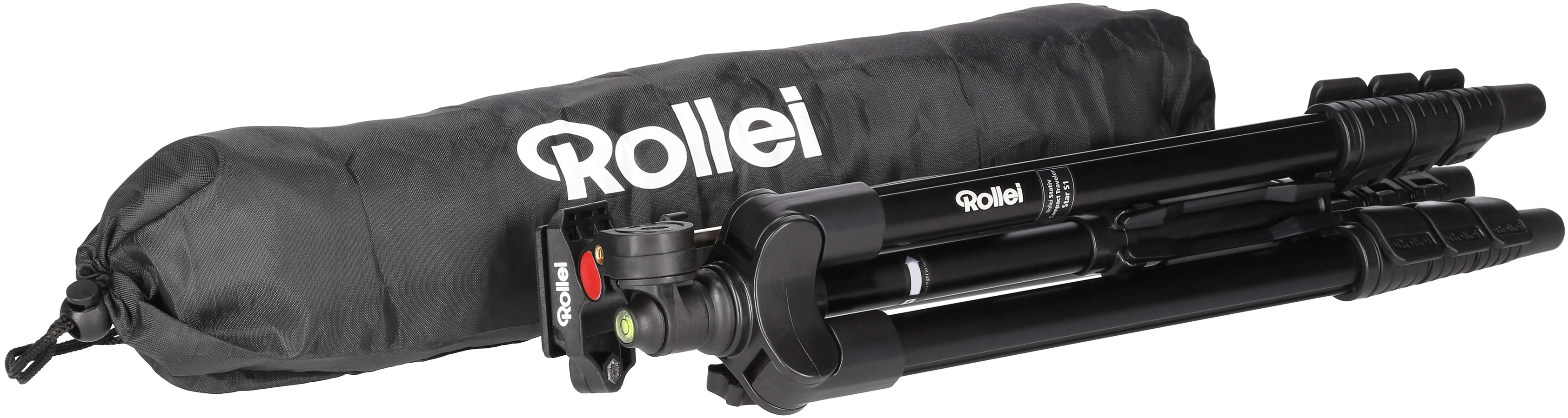 ROLLEI 20837 DIGI 3400 Dreibein Stativ, Schwarz, Höhe offen bis 1250 mm