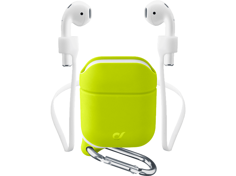 CELLULARLINE Oplaadcase cover Silicone voor AirPods 1 / 2 Lime (SPRINTAIRPODSL)
