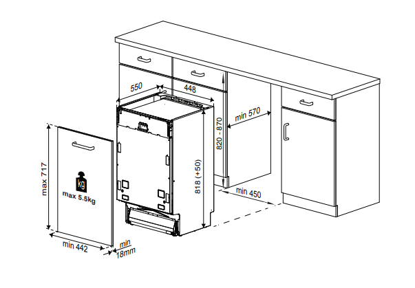 BEKO DIS-26021 Beépíthető keskeny mosogatógép