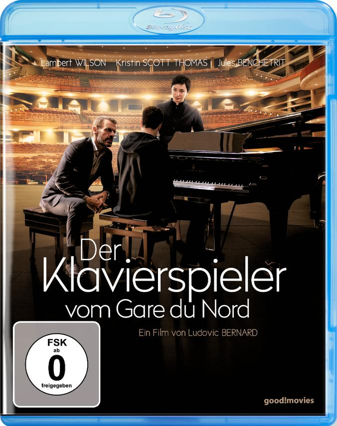 DVD-Cover eines Films. Drei Männer spielen Klavier.