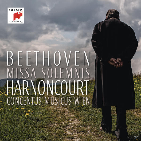 Beethoven album borítója: Kabátos férfi sétál egy ösvényen a domb felé.