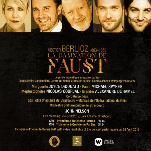 CD-Cover: Hector Berlioz, La Damnation de Faust, mit Text und Fotos von Personen.