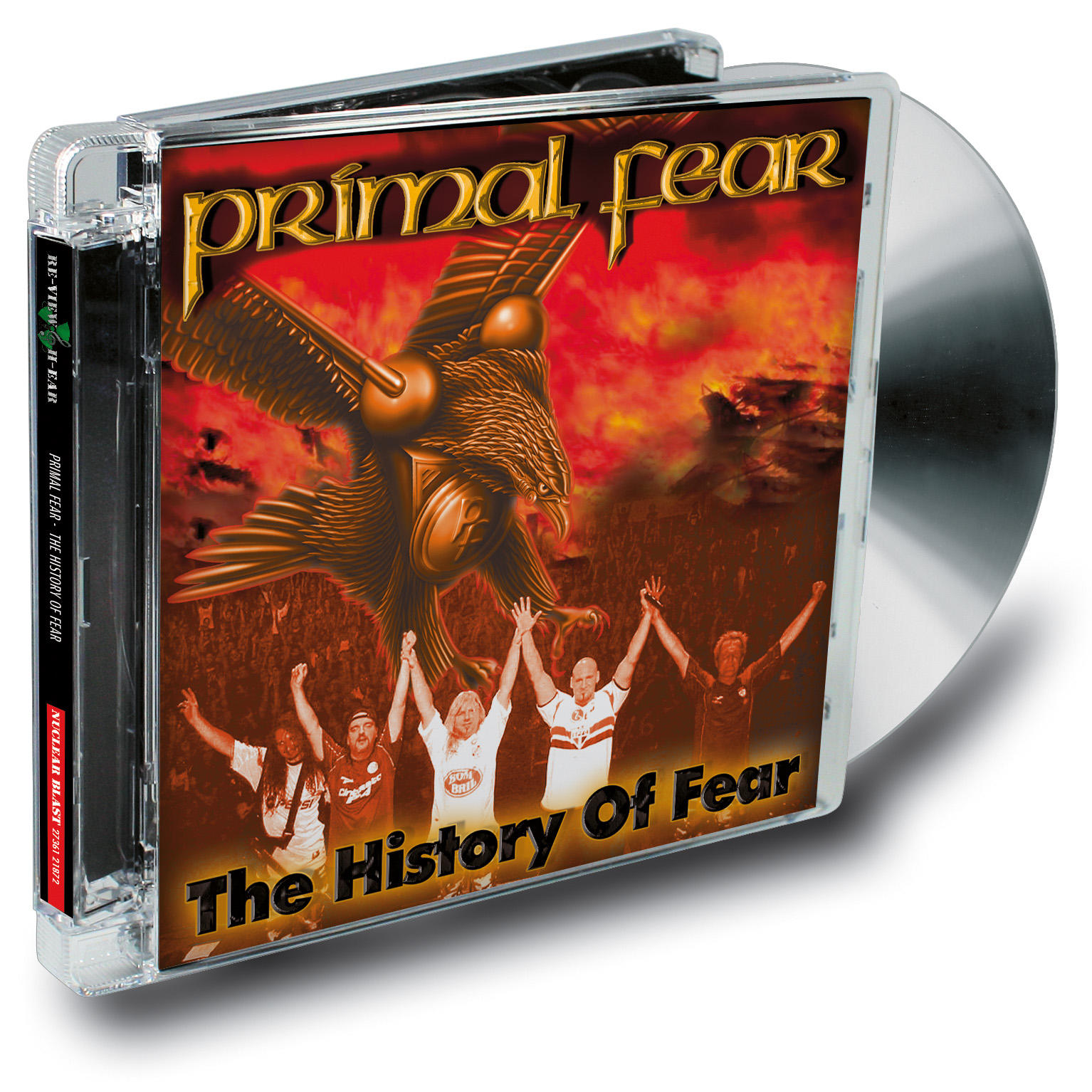 CD-Hülle mit einem Primal Fear Albumcover. Ein Adler und Menschen, die Hände heben.
