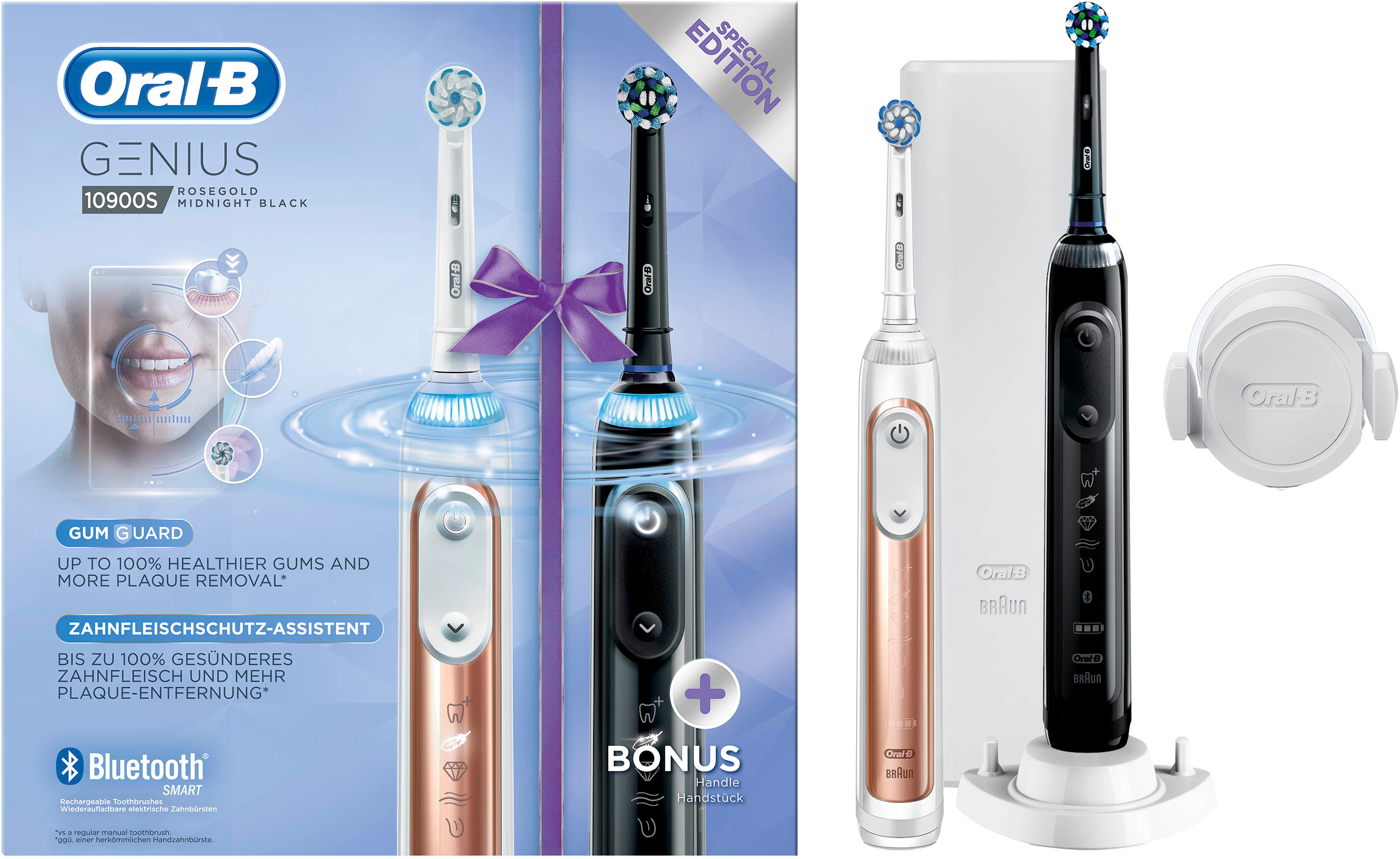 ORAL-B Genius 10900 CH-Edition - Elektrische Zahnbürste (Rosegold/Schwarz)
