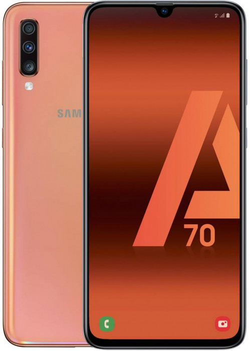 Móvil - Samsung Galaxy A70, Coral, 128 GB, 6 GB RAM, 6.7" Full HD+, SM6150, 4500 mAh, Android